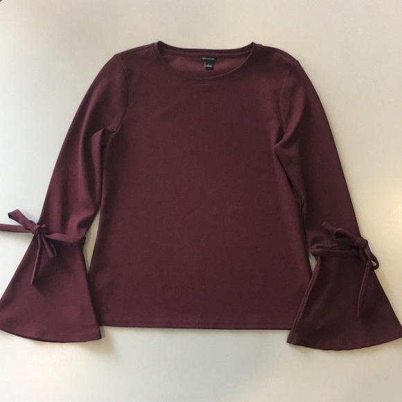 Ann Taylor Bow Tied Bell Sleeve Top - Picture 3 of 6